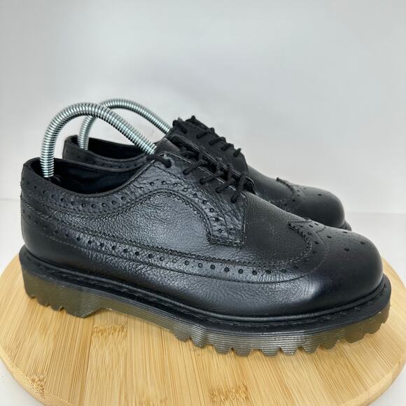 Dr. Martens 3989 Brogue Wingtip Pebble Leather Dress Shoe AirWair Classic Mens 7 main image 6